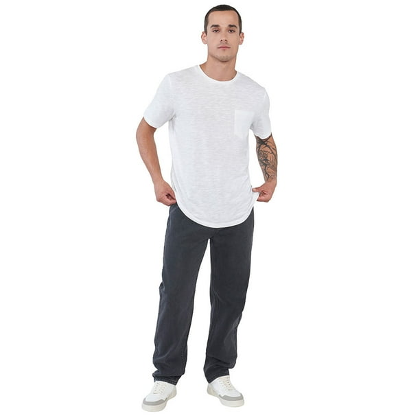 Jeans Hombre Straight Color Negro Corona