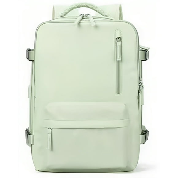 Mochila Viaje Cabina Avión Impermeable Viral Zapatos USB Menta