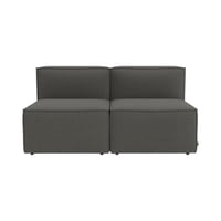 Diseños Valestrini - Sofa Madrid Dos Cuerpos Lino Gris Oscuro