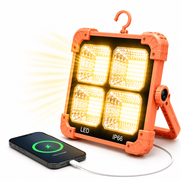 Foco Solar Exterior Led Recargable Power Bank Luz Emergencia