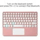thumbnail image 2 of Teclado Inalámbrico Para iPad / Tablet Universal Touchpad Rosado, 2 of 6