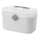 thumbnail image 5 of Caja organizadora de almacenamiento de medicamentos de 2 niveles, contenedor organizador de plástico vacío, Estuche de transporte de primeros de auxilios , 26,5x15,5x18cm 265x155x18cm, 5 of 5