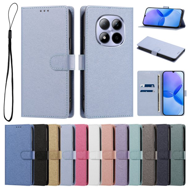 Cartera Funda para Xiaomi Redmi Note 15 Pro 4G Carga Inalámbrica, Azul Cielo