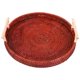 thumbnail image 5 of Bandeja De Servir Tejida Pan Duradero Portátil Para Alimentos Fruta Postre De Almacenamiento Marrón Oscuro Pequeño, 5 of 5