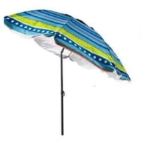 Genérico - Sombrilla Reclinable 2 Mts Diametro Playa Camping Diseño Rayas Colores Varios