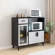 thumbnail image 3 of Aparador Buffet De Cocina Comedor Multifuncional Con Puerta Negro, 3 of 5