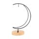 thumbnail image 1 of Soporte para plátanos con forma de árbol, soporte con gancho, base de madera multifuncional, soporte para colgar plátanos, accesorios para guardar plá En forma de luna, 1 of 5