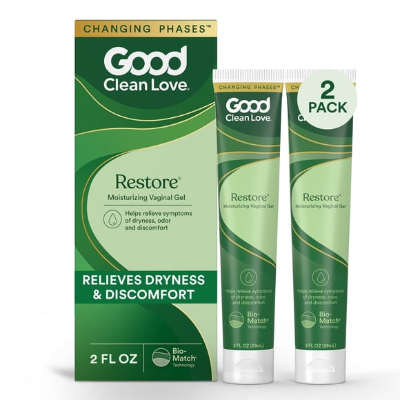 Gel vaginal Good Clean Love Restore hidratante, 60 ml (paquete de 2)