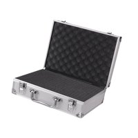 Magideal - Caja De Herramientas Maletín Instrumento Estuche De Herramientas Caja De Almacenamiento De Archivos Equipo De Seguridad Portátil Impermeable , Hebilla Pequeña Hebilla Pequeña De Plata