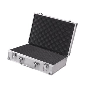 Magideal - Caja De Herramientas Maletín Instrumento Estuche De Herramientas Caja De Almacenamiento De Archivos Equipo De Seguridad Portátil Impermeable , Hebilla Pequeña Hebilla Pequeña De Plata