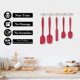 thumbnail image 5 of Espátula de Cocina HOTEC, juego de 5, color rojo, resistente al calor, 5 of 7