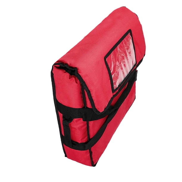 Bolsa para Pizza Develivey, portador de Pizza aislado, asa de transporte reforzada, bolsas calentadoras para Pizza fáciles de limpiar, bolsa de entreg Rojo 50x50x25cm