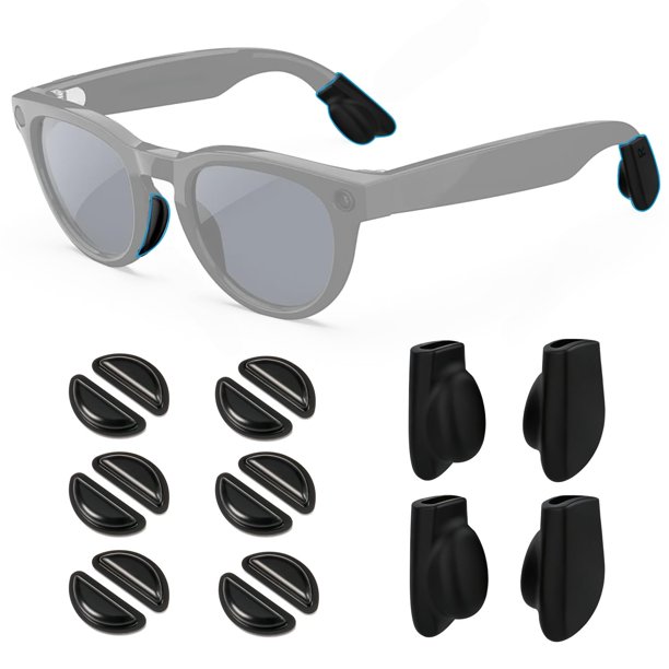 Almohadillas antideslizantes CAISATEQ para gafas inteligentes Ray‑Ban Meta RW4006/4008/4012