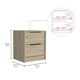 thumbnail image 5 of Velador Kaia 2 Cajones Rovere - Blanco, 5 of 5