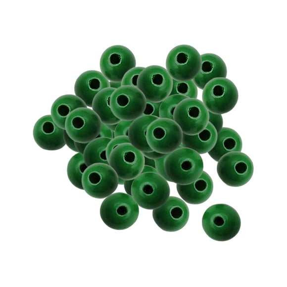 100x Cuentas De Madera Cuentas De Madera Hechas A Mano Sin Terminar Para Hacer Joyas Guirnaldas Verde