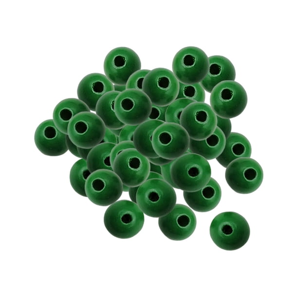 100x Cuentas De Madera Cuentas De Madera Hechas A Mano Sin Terminar Para Hacer Joyas Guirnaldas Verde