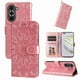 thumbnail image 1 of Funda tipo cartera FOXDOCK para Huawei Nova 10 Pro , diseño girasol en relieve, cuero PU, cierre magnético, soporte y tarjetero, 1 of 5