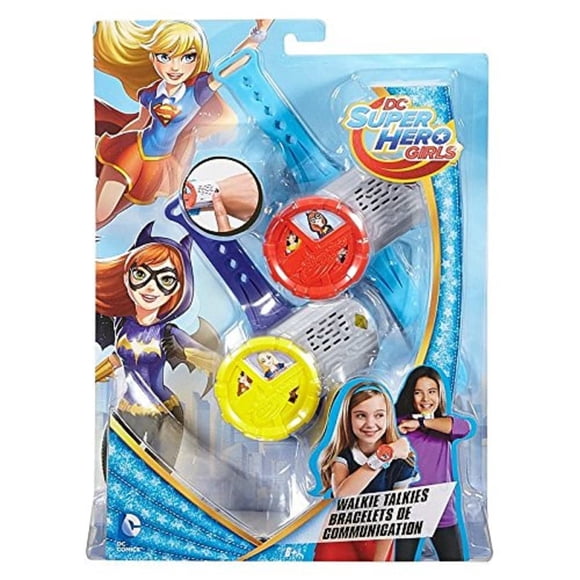 Walkie Talkies DC Super Hero para niñas, muñeca Mattel, alcance 30 pies