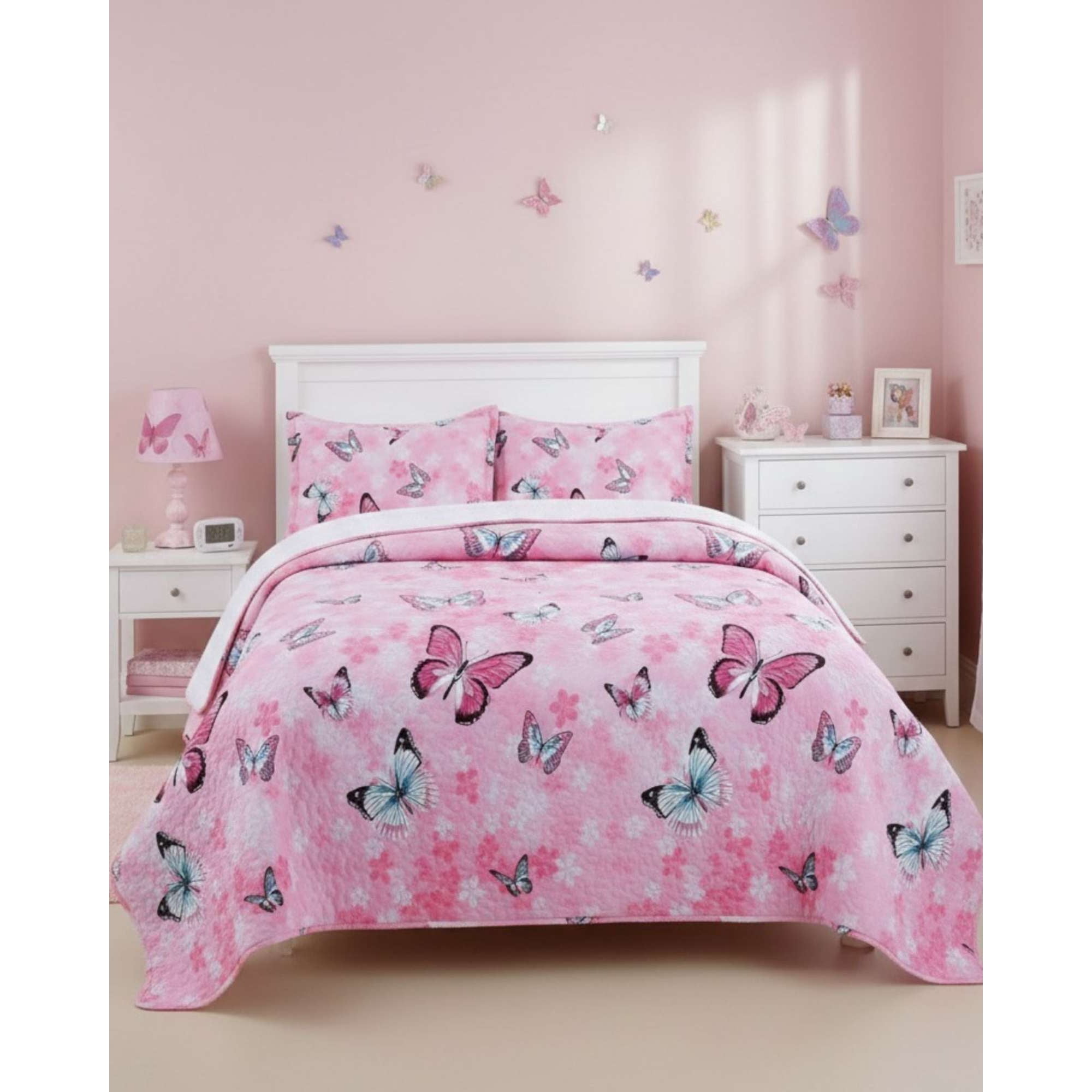 Imac Hogar - Cubrecama Infantil Quilt Sherpa Otoño Invierno Plaza Y Media