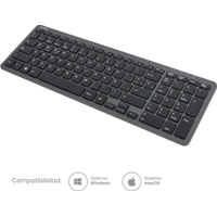 Genérico - Teclado Cygna Slim Inalámbrico Grafito