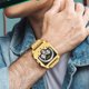 thumbnail image 2 of 3 Sub-esferas Cuarzo Hombres Military Army Sport Wristwatch Oro Correa de Acero Inoxidable Luminoso Puntero Reloj Deportivo Reloj Militar Reloj Mecánico para Hombre, 2 of 6