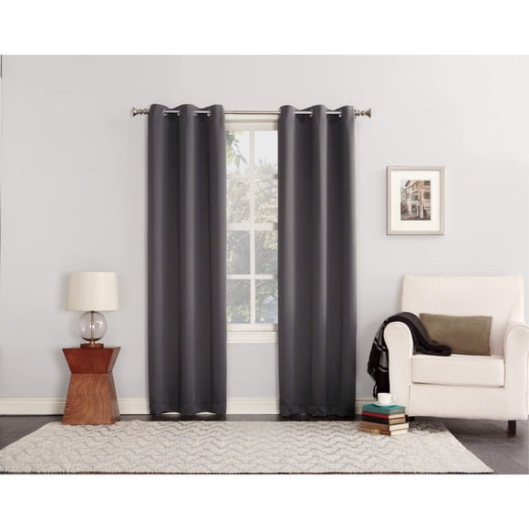 Cortina Sun Zero Norwich Grey Blackout, paquete de 2 unidades, 203 x 137 cm