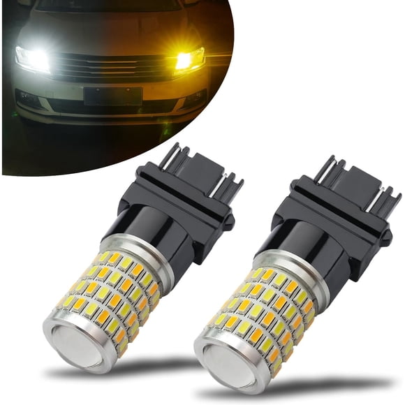 Ampolleta LED iBrightstar 3157 4157 3457 Switchback 72SMD Blanco ambar