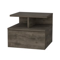 Fmfurniture - Velador Flotante 1 Cajón Fm-007O - Café Oscuro