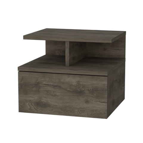 Fmfurniture - Velador Flotante 1 Cajón Fm-007O - Café Oscuro