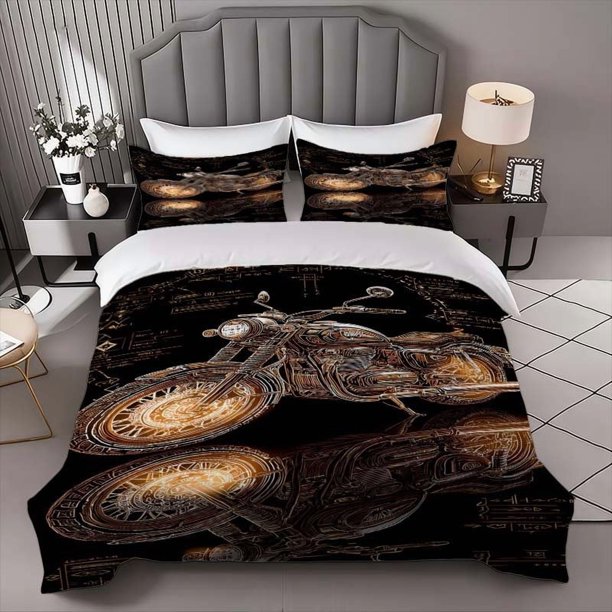 Locomotive Drawings 2 Theme Bedding Three-piece Set Duvet Cover and Pillowcase Set Soft and Comfortable