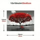 thumbnail image 3 of 1pc Tree Landscape Wall Art Canvas Lake Moon Painting Red And Black Scenery Picture, Modern Nature Artwork For Living Room Bedroom Bathroom Home Office Wall, No Frame 12x16inch 16x24inch, 3 of 5