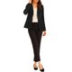 thumbnail image 2 of INSPIRE CHIC Chaqueta de Trabajo para Mujer de Imitación de Gamuza con Solapa y Mangas Largas L Negro, 2 of 6