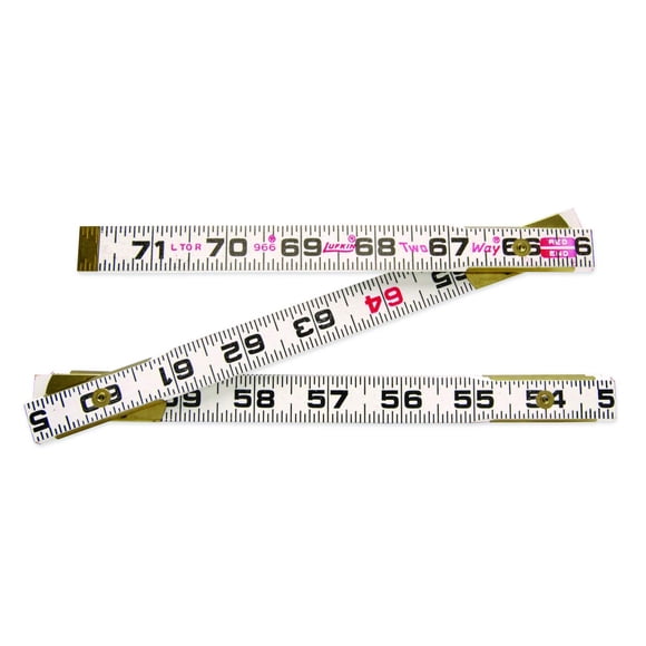 Regla Lufkin 966N de madera bidireccional de 1,6 cm x 1,8 m