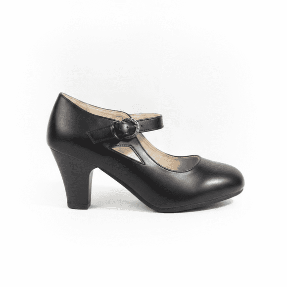 Zapato Cueca Mujer Negro Brillante 35-41