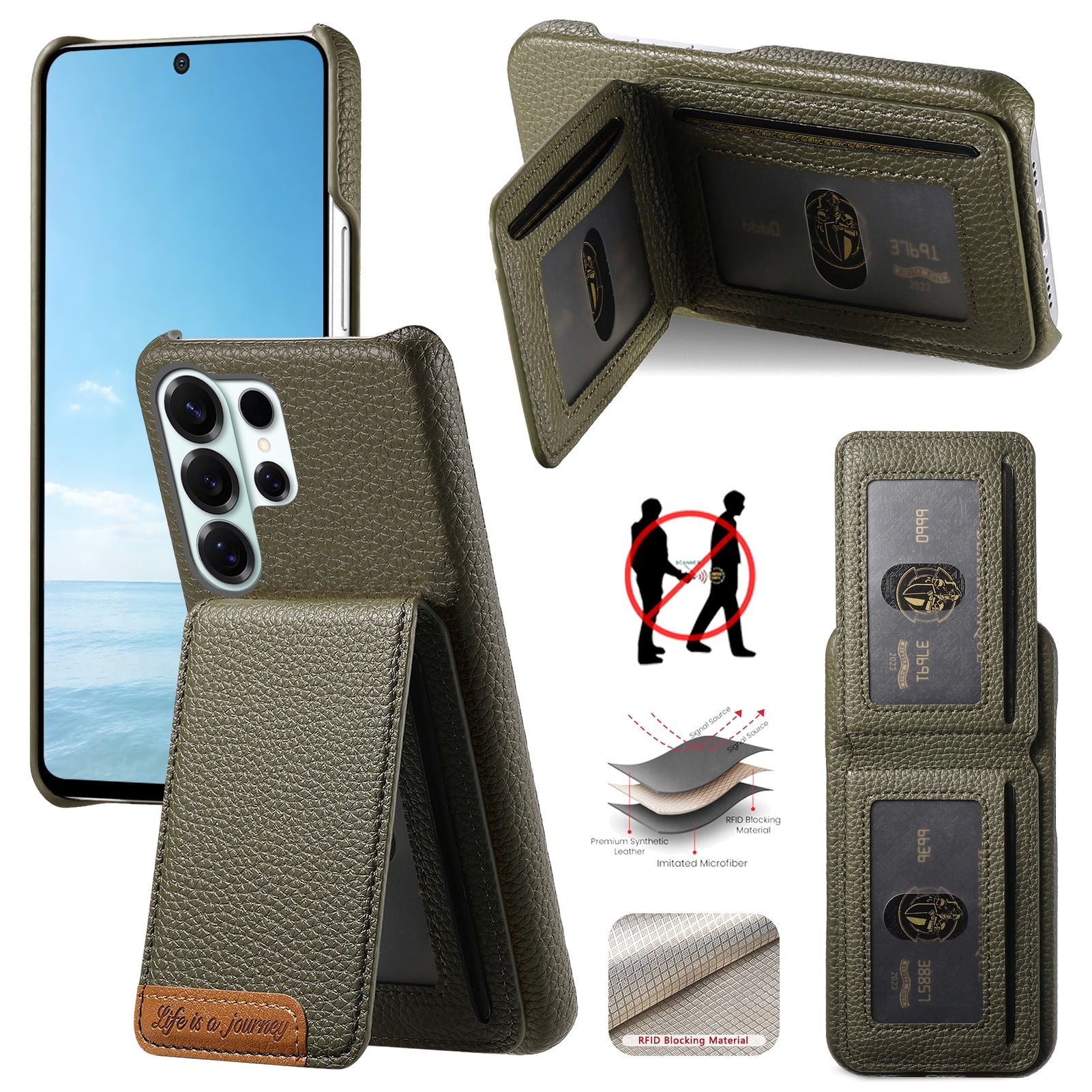 Funda Foxdock Para Samsung Galaxy S26 Ultra Resistente Al Agua, Antihuella, Soporte Ajustable Y Rfid-verde