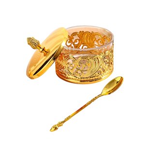 Magideal - Azucarero Con Tapa, Botes De Dulces, Tarro Decorativo Europeo Para Dulces, Tarro De Condimentos Para Fiestas, Regalo, Cocina, Boda, Inauguración De La