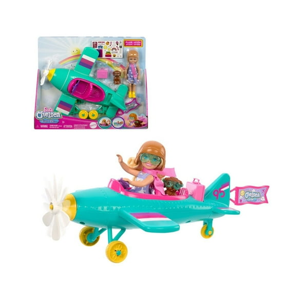 Juegos didácticos Barbie Chelsea Piloto de Avión Muñeca con Perrito 3 años+