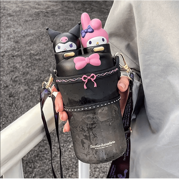未開封 フィリコ Kurumi デザインボトル ミネラルウォーター 黒色 Kuromi Botella Agua Cartera | Lider