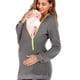 thumbnail image 1 of Baby Carrier Hoodie, 2 In 1 Kangaroo Maternity Hoodies For Mom And Baby Kangaroo Mother Sweatshirt, 1 of 5
