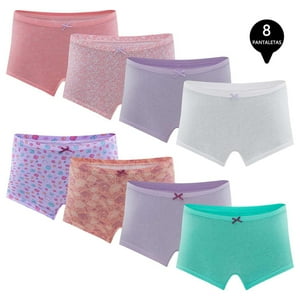 Giovacchino - Pack De 8 Calzon Boxer Pantaleta Algodón Niña