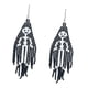 thumbnail image 3 of Pendientes De Cuentas Con Tema De Halloween Para Mujeres Y Niñas, Con Cuentas, Borla Larga, Fiesta, Esqueleto Negro, 3 of 5