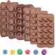 thumbnail image 1 of Juego de moldes de chocolate con forma de flor, 15 moldes de silicona antiadherentes para hornear, cubitos de hielo para bodas, festivales, fiestas y manualidades, paquete de 6 (marrón), 1 of 2
