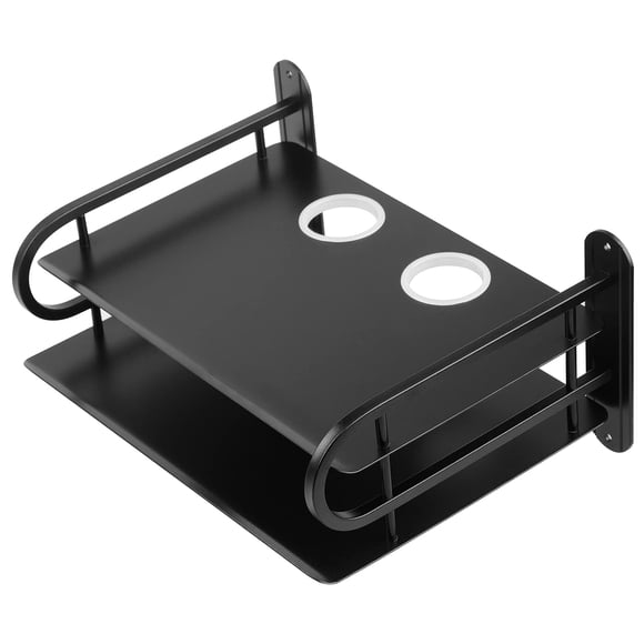 Organizador de almacenamiento para colgar en la pared, color Z, metal negro, grande