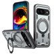 thumbnail image 1 of Para Google Pixel 9 / Pixel 9 Pro Funda con Soporte de Anillo en O Magnético Invisible, Funda de Teléfono a Prueba de Golpes, Gris, 1 of 5