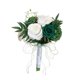 thumbnail image 2 of Flor De Dama De Honor Nupcial Con Ramo De Boda Para Boda Hogar Graduación Verde Blanco, 2 of 5