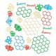 thumbnail image 5 of Troqueles de corte HGSALK panal y abeja, 7 piezas, plantillas de acero, 5 of 7