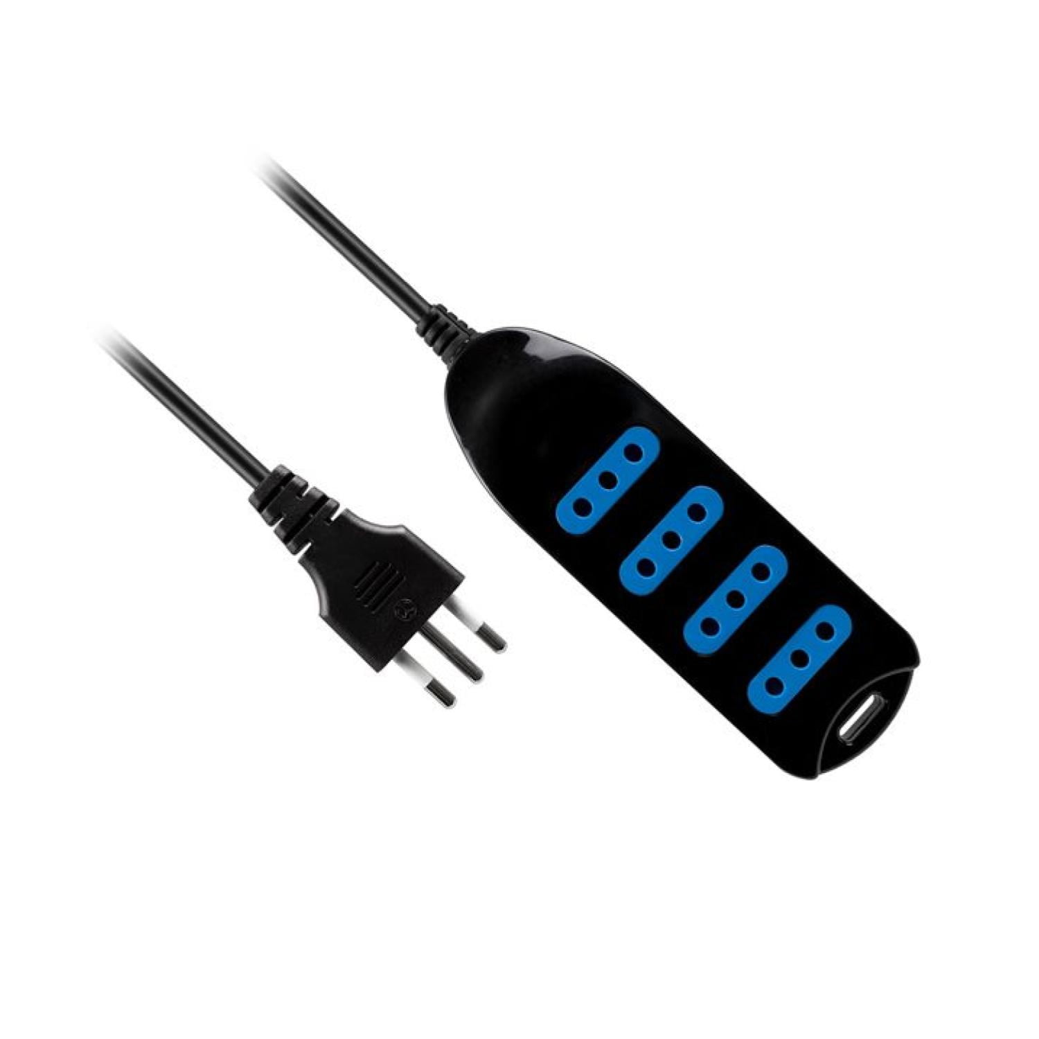 Philco - Alargador Extension 4 Entradas 1.5mts Negro