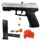 thumbnail image 1 of Pistola de juguete OGCGDG negra/plata con 2 cargadores y 100 balas de espuma, 1 of 7