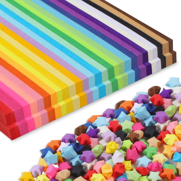 Papel de origami Phinus 2060, hojas de 24 cm x 0,97 cm, 27 colores