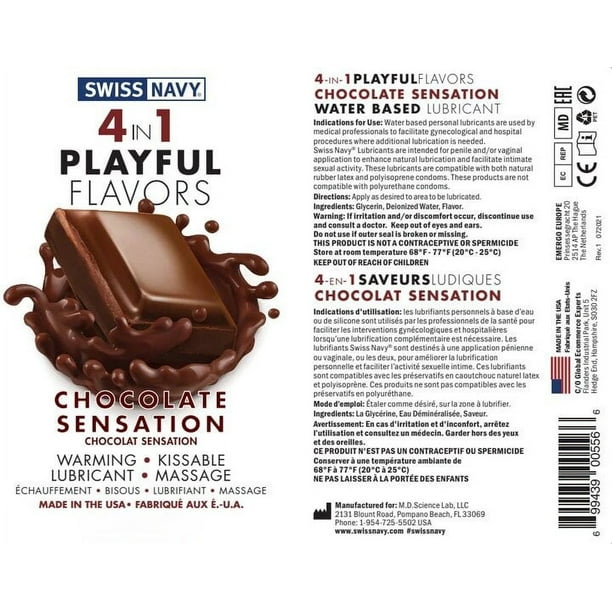 Lubricante 4 in 1 Playful Flavors Chocolate 29.5ml | Lider